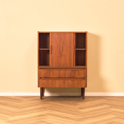 Danish small highboard in teak