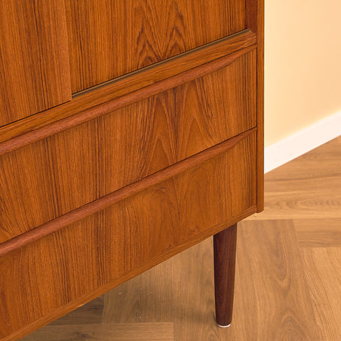Danish small highboard in teak