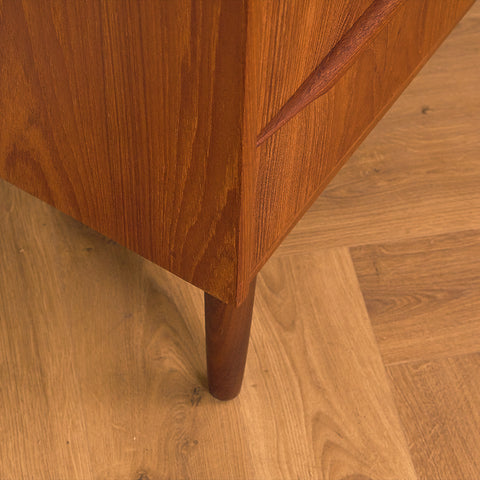 Danish small highboard in teak
