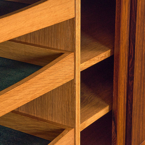 Danish highboard in Santos rosewood by Johannes Andersen for Skaaning Furniture