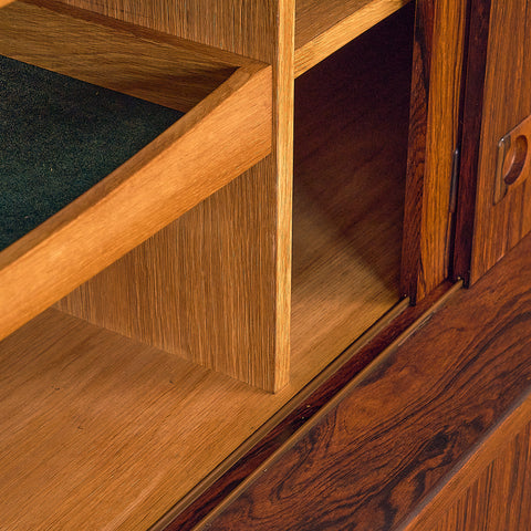 Danish highboard in Santos rosewood by Johannes Andersen for Skaaning Furniture