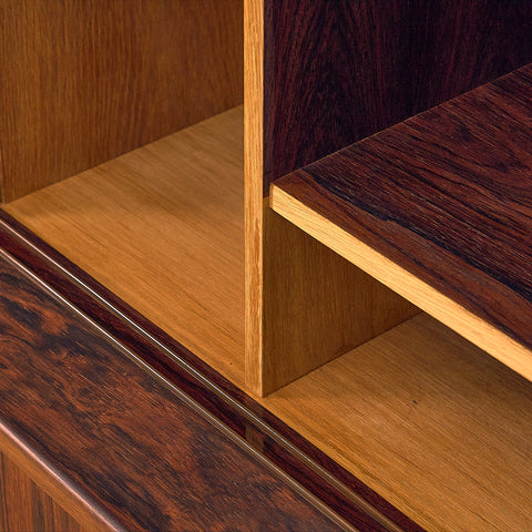 Danish highboard in Santos rosewood by Johannes Andersen for Skaaning Furniture
