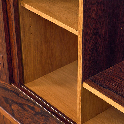 Danish highboard in Santos rosewood by Johannes Andersen for Skaaning Furniture