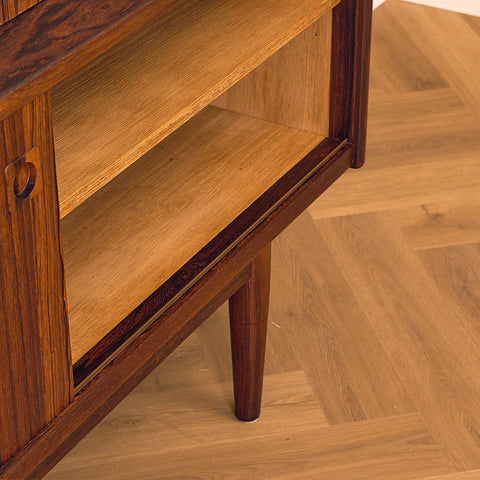 Danish highboard in Santos rosewood by Johannes Andersen for Skaaning Furniture