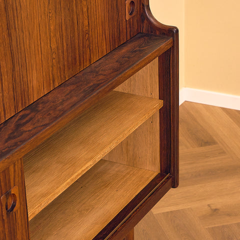 Danish highboard in Santos rosewood by Johannes Andersen for Skaaning Furniture