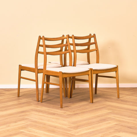 Swedish dining chairs in oak