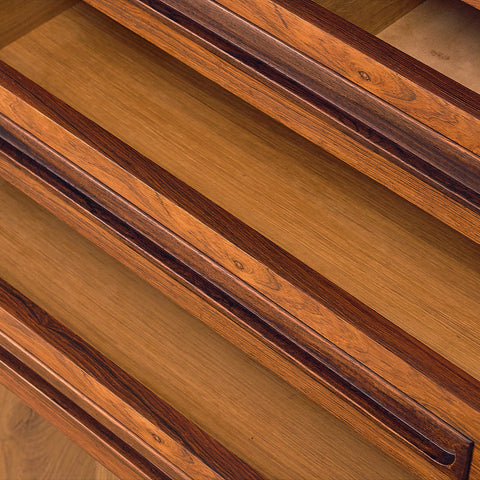 Danish highboard in Santos rosewood by Johannes Andersen for Skaaning Furniture