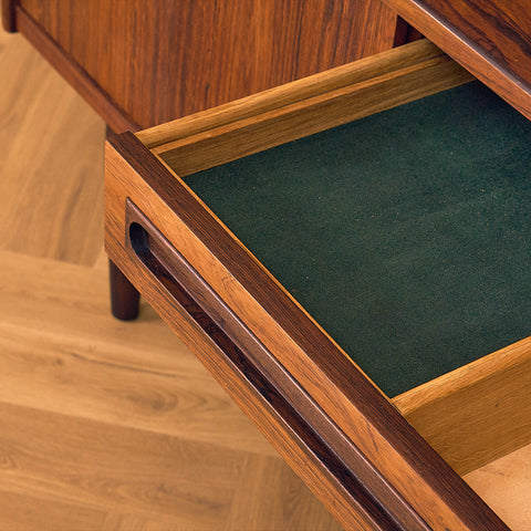 Danish highboard in Santos rosewood by Johannes Andersen for Skaaning Furniture