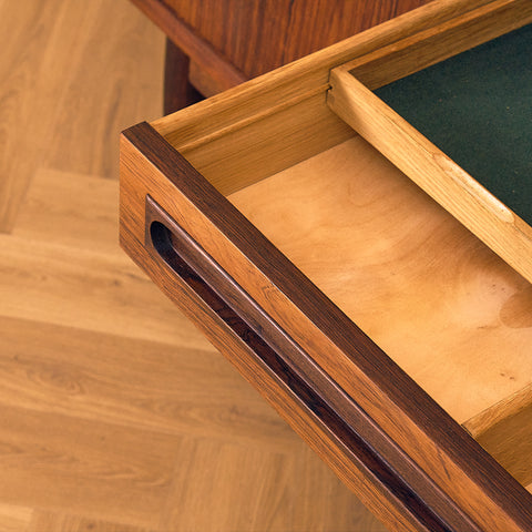 Danish highboard in Santos rosewood by Johannes Andersen for Skaaning Furniture