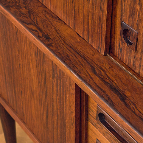 Danish highboard in Santos rosewood by Johannes Andersen for Skaaning Furniture