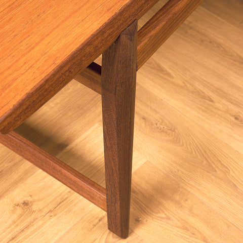 Danish coffee table in teak and walnut