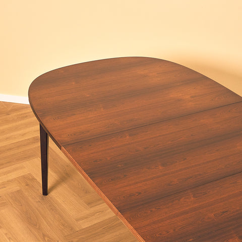 Danish oval dining table in Santos rosewood by Omann Jun