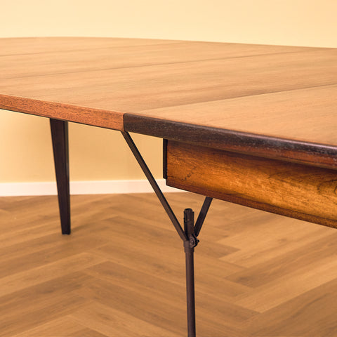 Danish oval dining table in Santos rosewood by Omann Jun