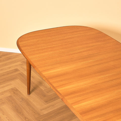 Danish oval dining table in teak by Skovmand & Andersen