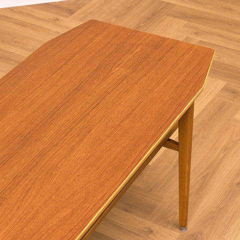 Swedish coffee table in teak and beech by Hugo Troeds