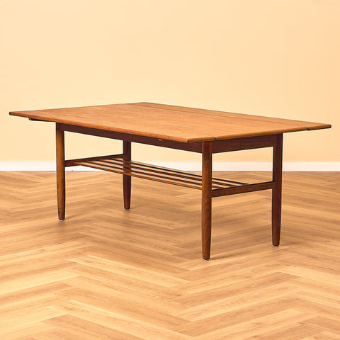 Danish Teak Coffee Table with Extension Leaves