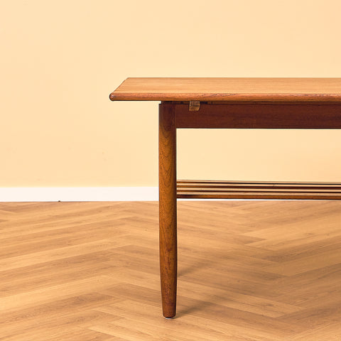 Danish Teak Coffee Table with Extension Leaves