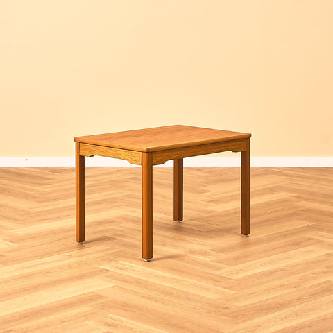 Swedish side table in teak and beech