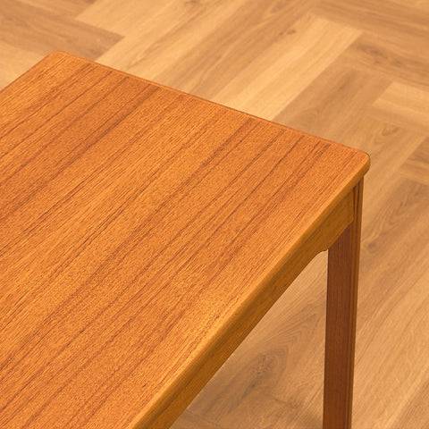 Swedish side table in teak and beech