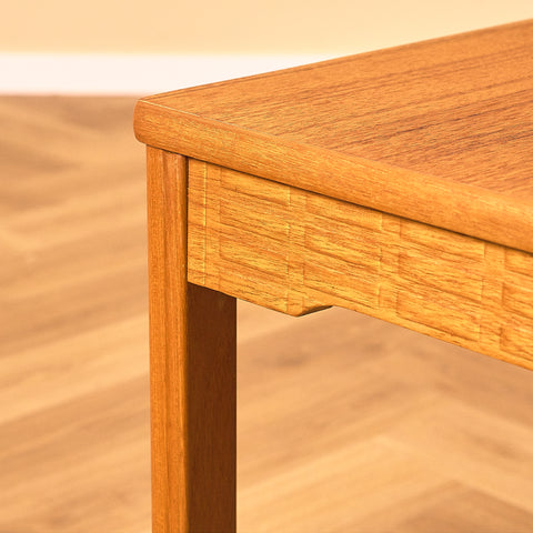 Swedish side table in teak and beech
