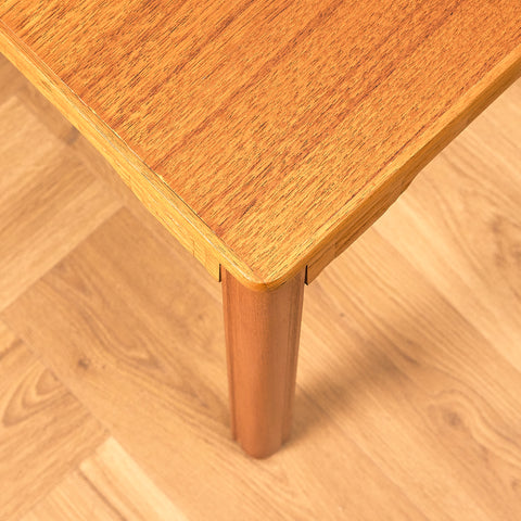 Swedish side table in teak and beech