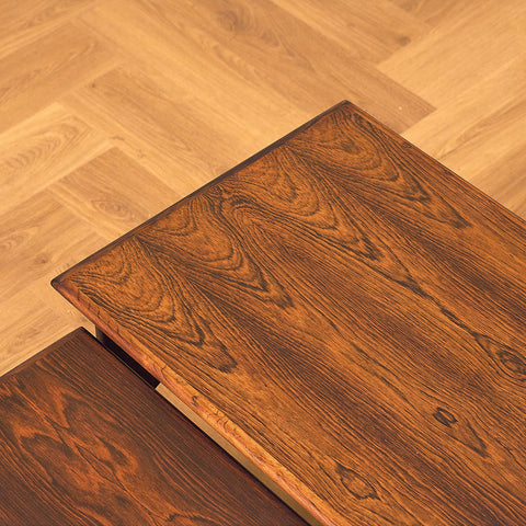 Danish set of nest of tables in Santos rosewood by Hundevad & Co