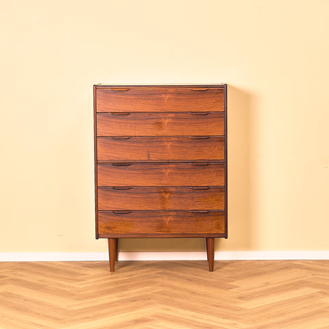 Danish chest of drawers in Santos rosewood