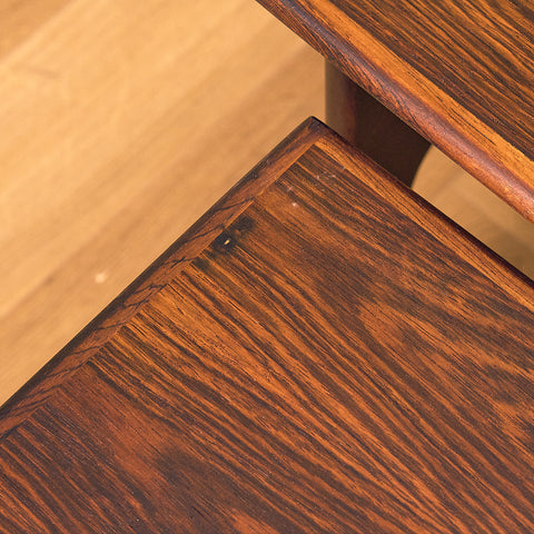 Danish set of nest of tables in Santos rosewood by Hundevad & Co