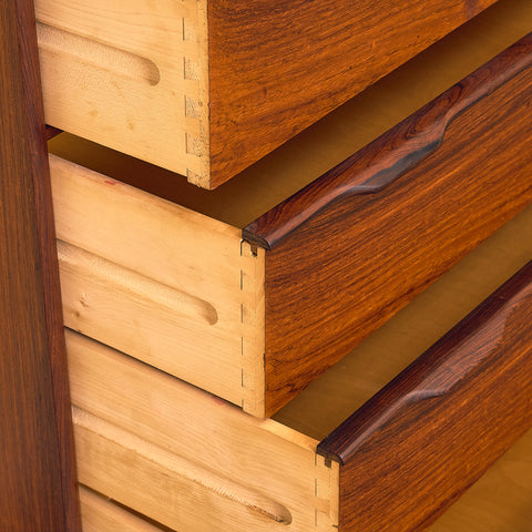 Danish chest of drawers in Santos rosewood