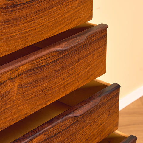 Danish chest of drawers in Santos rosewood