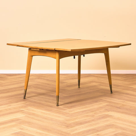 Swedish foldable coffee table in beech