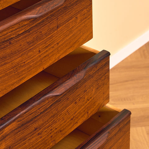 Danish chest of drawers in Santos rosewood