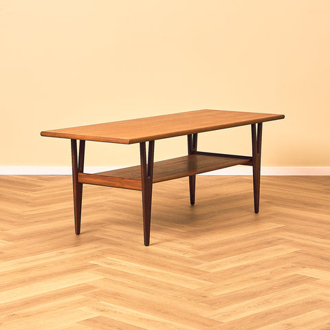 Kurt Østervig Teak Coffee Table with Shelf