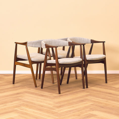 Danish dining armchairs in walnut 'model 213' by Thomas Harlev for Farstrup