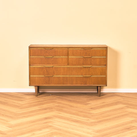 Danish double chest of drawers in smoked oak