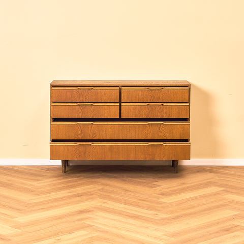 Danish double chest of drawers in smoked oak