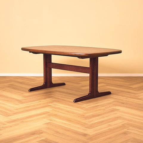 Skovby Mahogany Dining Table on Sled Feet