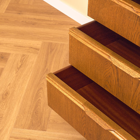 Danish double chest of drawers in smoked oak