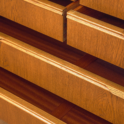 Danish double chest of drawers in smoked oak