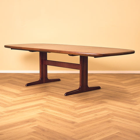 Skovby Mahogany Dining Table on Sled Feet