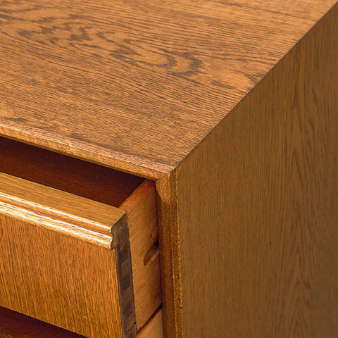 Danish double chest of drawers in smoked oak