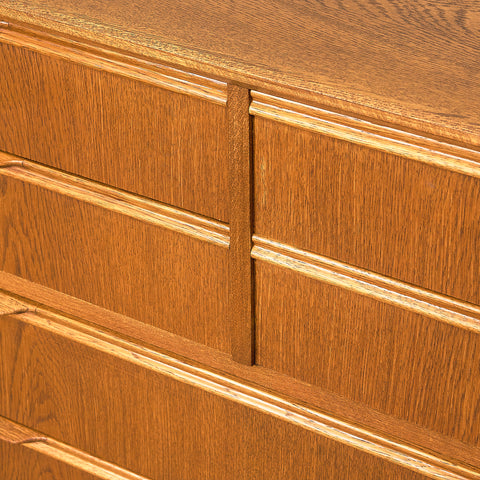 Danish double chest of drawers in smoked oak