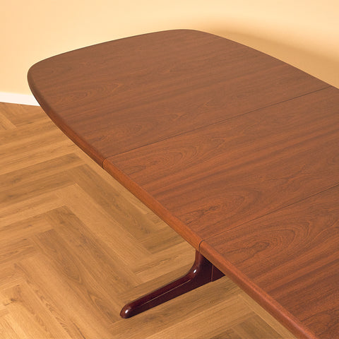 Skovby Mahogany Dining Table on Sled Feet