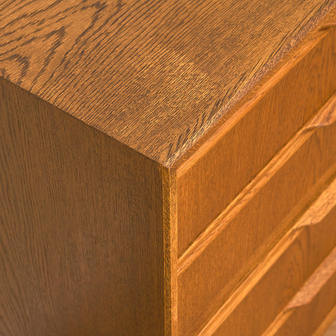 Danish double chest of drawers in smoked oak