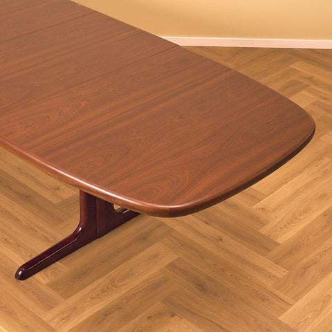 Skovby Mahogany Dining Table on Sled Feet