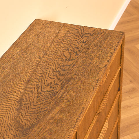 Danish double chest of drawers in smoked oak