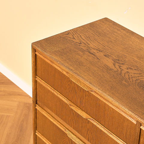 Danish double chest of drawers in smoked oak