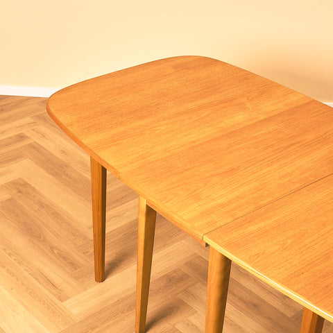 Swedish (Klaffbord) dining table in teak and beech