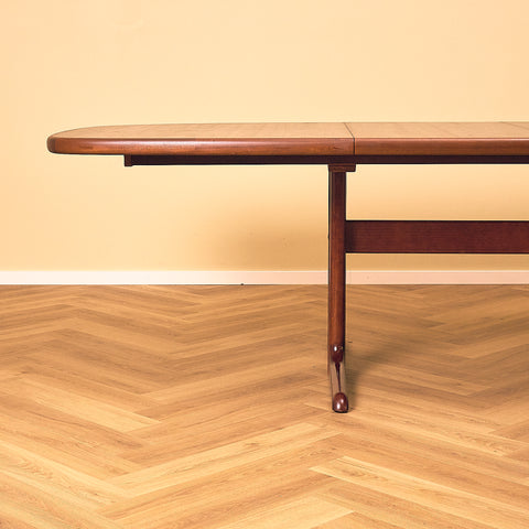 Skovby Mahogany Dining Table on Sled Feet