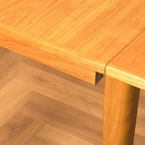 Swedish (Klaffbord) dining table in teak and beech